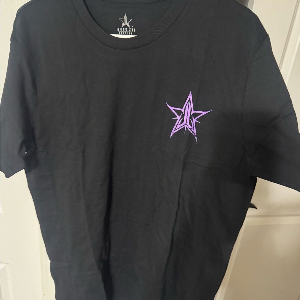 Jeffree Star Black Tee with White Star Print